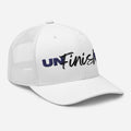 Blue Unfinished Trucker Cap