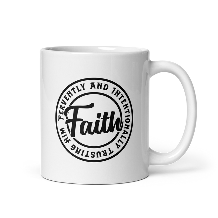 White glossy mug - 4HG For His Glory Apparel