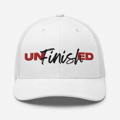 Red Unfinished Trucker Cap
