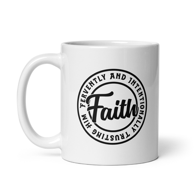 White glossy mug - 4HG For His Glory Apparel