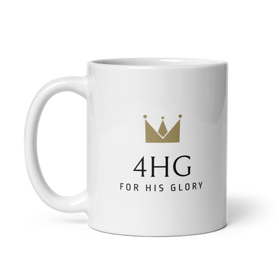 White glossy mug - 4HG For His Glory Apparel