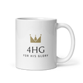 White glossy mug - 4HG For His Glory Apparel