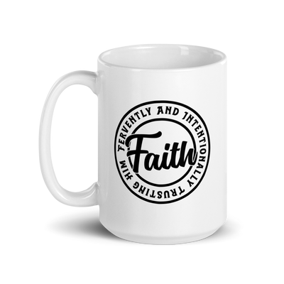 White glossy mug - 4HG For His Glory Apparel