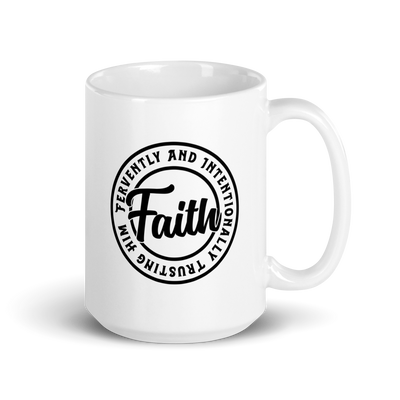 White glossy mug - 4HG For His Glory Apparel