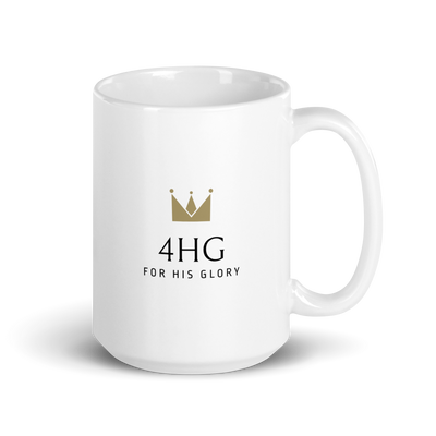 White glossy mug - 4HG For His Glory Apparel